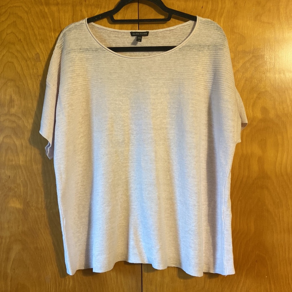 Eileen Fisher 100% Organic Linen Top. Size L